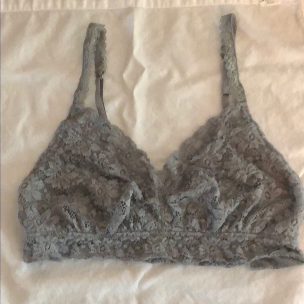 Gray lace bralette